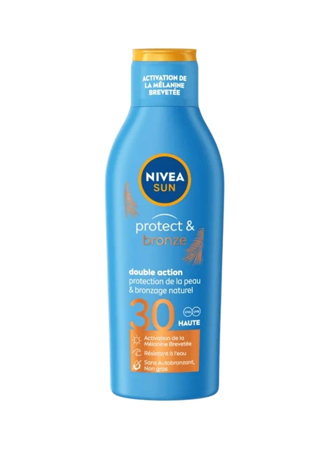 Nivea Sun Protect & Bronze Double Action Lait SPF30 200 ml - Image 1