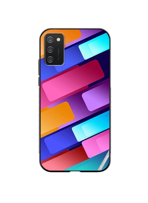 Protective Case Cover For Samsung Galaxy A03s Abstract Design Multicolour