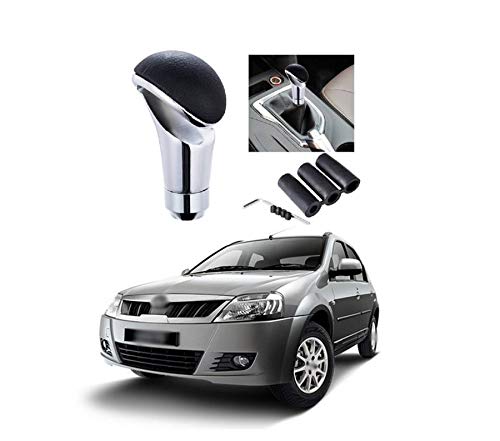 PRIKNIK Black Car Gear Shifter Lever Manual Modified Shifter Knob Handle Shift Lever Fit with 8mm 10mm 12mm Adapters Compatible with M-ahindra V-erito - Image 1
