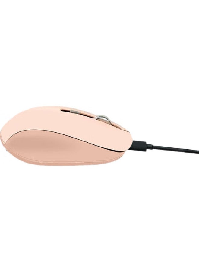 HP S1000C Wireless Mouse, Rechargeable Typec Office Mouse, Home/Business/Office/Laptop/Pc Usb Plug-And, Milk Tea Color - Image 1
