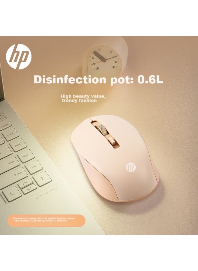 Hp S1000c ماوس لاسلكي، ماوس مكتبي قابل لإعادة الشحن من نوع Type-C، مناسب للمنزل/الأعمال/المكتب/الكمبيوتر المحمول/الكمبيوتر الشخصي، توصيل USB فوري، لون شاي الحليب - Image 4