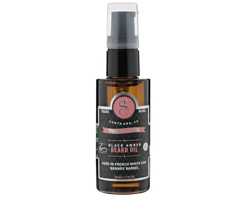 Suavecito Premium Blends Beard Oil LeaveIn Beard Conditioner For Softening Hair Hydrating Skin Eliminating Beard Dandruff Healthy Beard Growth Black Amber Fragrance 1 oz