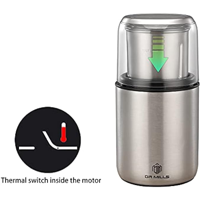 DR MILLS Dm7452 Electric Dried Spice And Coffee Grinder Grinder And ChopperDetachable Cup Dishwasher Safe Blade  Cup Made With Sus304 Stainless Steel - Image 5