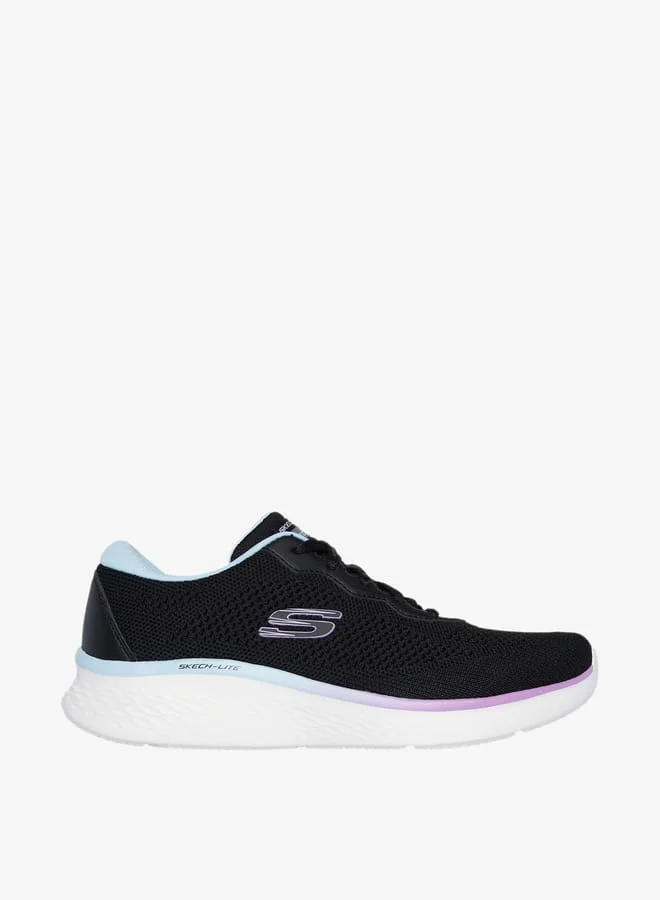 سكيتشرز Women's Logo Print Lace-Up Sports Shoes - SKECH LITE PRO