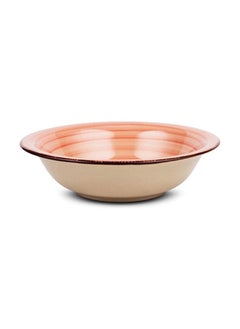 NAVA Nava Stoneware Terra Cotta Salad Bowl Lines 21Cm  - Image 1