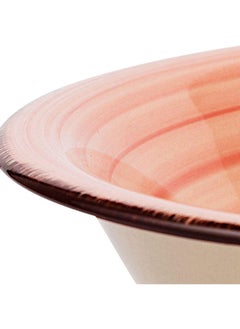 NAVA Nava Stoneware Terra Cotta Salad Bowl Lines 21Cm  - Image 3