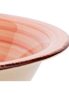 NAVA Nava Stoneware Terra Cotta Salad Bowl Lines 21Cm  - Image 4