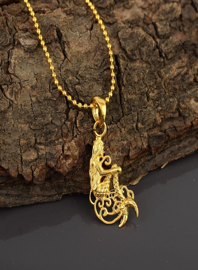 Memoir Brass Goldplated Mermaid Fashion Pendant women Men (PCOM4432) - Image 5