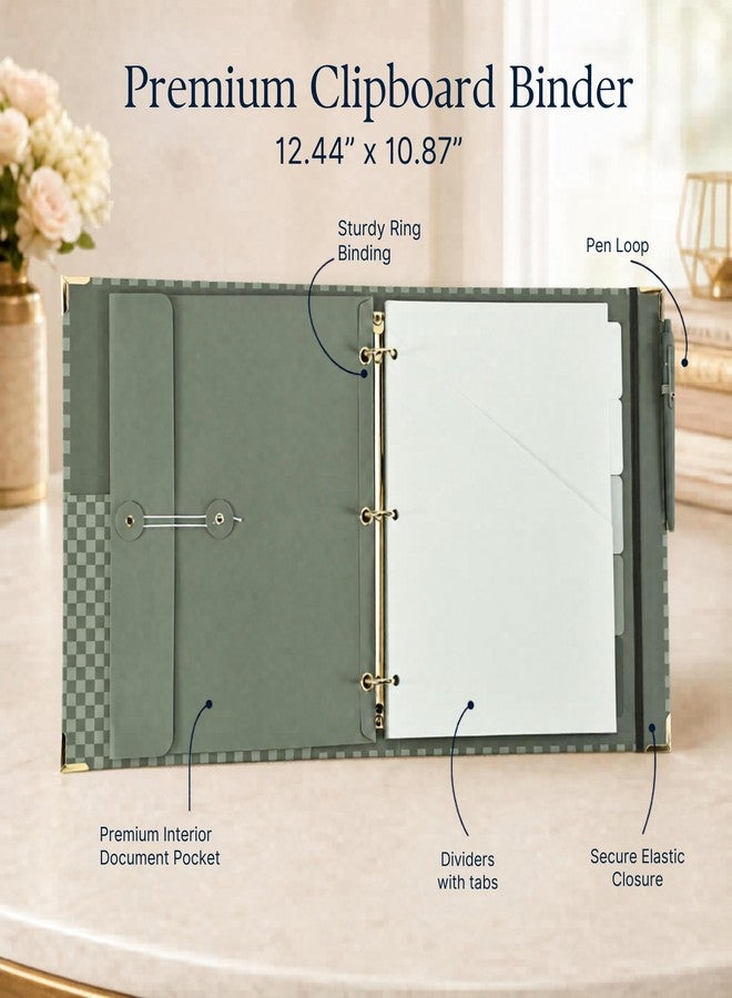 ZICOTO Aesthetic Clipboard Binder with Dividers - 3 Ring Organizer for Work - Image 5