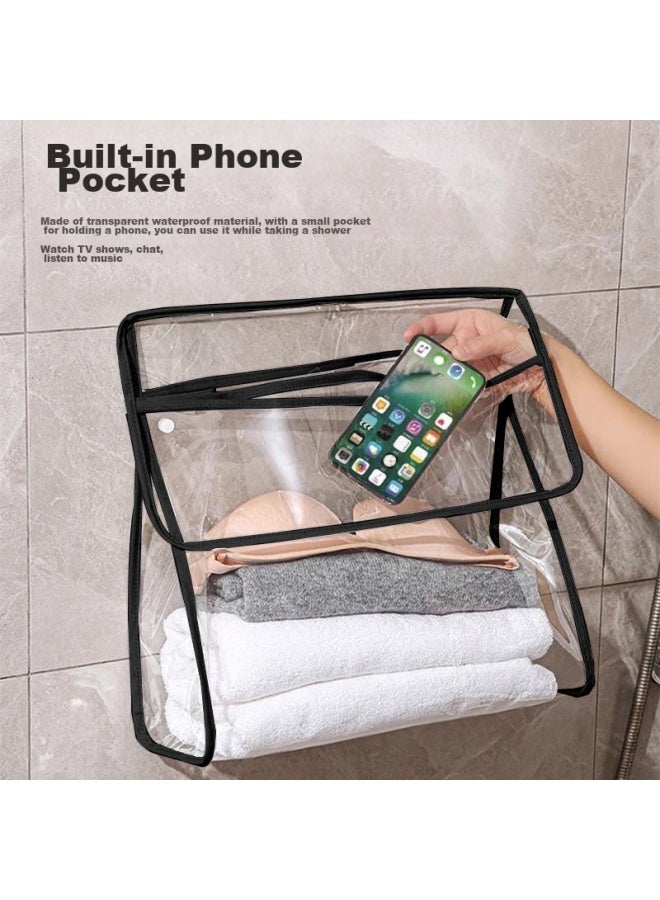 FK Visitor, Bathroom Waterproof Hanging Storage Bag, Student Toilet Dormitory Hanging Organizer, Black - Image 1