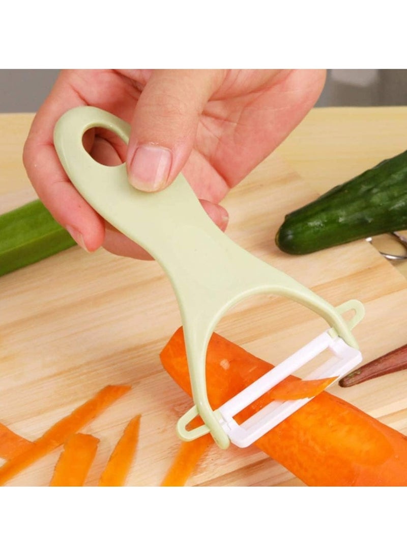 Oasisgalore 3-Pack Ceramic Vegetable Peelers - Potato, Cucumber, and Apple Peelers for Kitchen Use  - Image 4