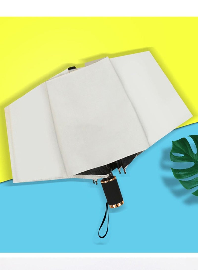 UV Vinyl Sunblock Umbrella Folding Rain And Sun Automatic Umbrella  - Image 2