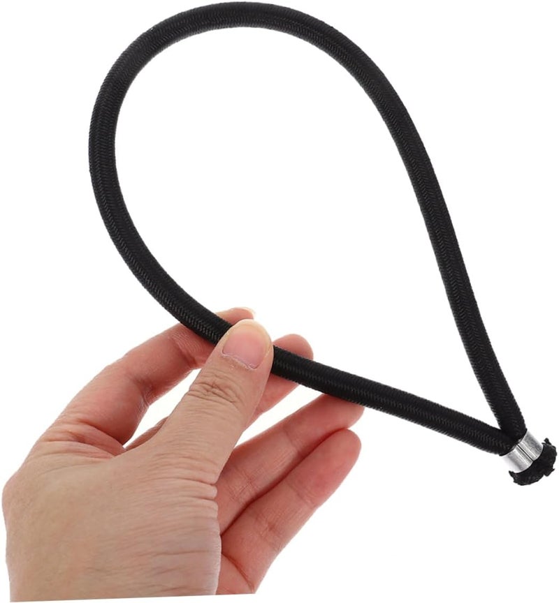 Lurrose 6pcs Black Bungee Cords Heavy Duty Elastic Nylon Straps for Camping Tents Tarps Weatherproof Easy Installation for Outdoor Use and Travel - Image 3