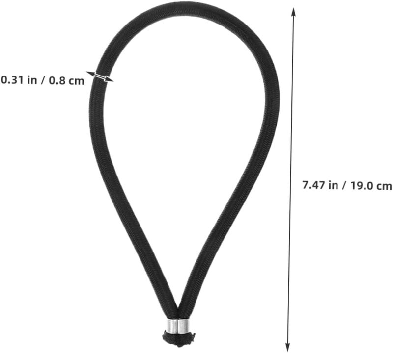 Lurrose 6pcs Black Bungee Cords Heavy Duty Elastic Nylon Straps for Camping Tents Tarps Weatherproof Easy Installation for Outdoor Use and Travel - Image 2
