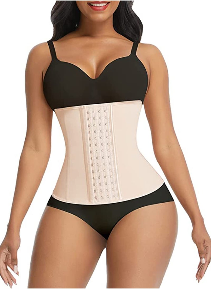Captaintech Latex Waist Trainer for Women 4 Hooks Waist Cincher Corset Hourglass Body Shaper Girdle  M  - Image 1