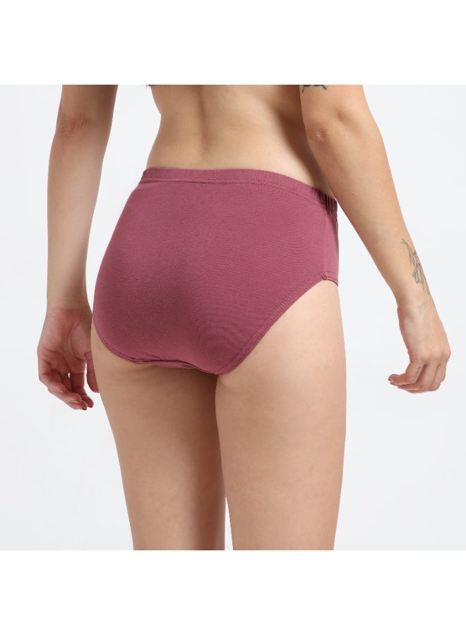 DUJE Women’s Lycra Panty IE (Inner Elastic) (1-Piece – Dark Purple) | 95% Cotton 5% Spandex | Stretchable, Breathable, Sweat-Absorbing, Anti-Bacterial & Odour-Free Everyday Comfort Innerwear - Image 5