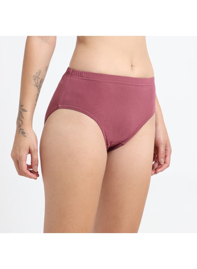 DUJE Women’s Lycra Panty IE (Inner Elastic) (1-Piece – Dark Purple) | 95% Cotton 5% Spandex | Stretchable, Breathable, Sweat-Absorbing, Anti-Bacterial & Odour-Free Everyday Comfort Innerwear - Image 4