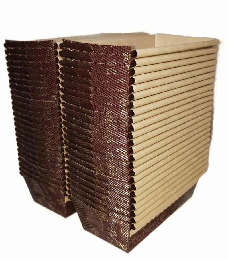 Baekence Bake and Serve Paper Rectangular Baking Tray 200 Grams Pack of 20 pcs - Image 4