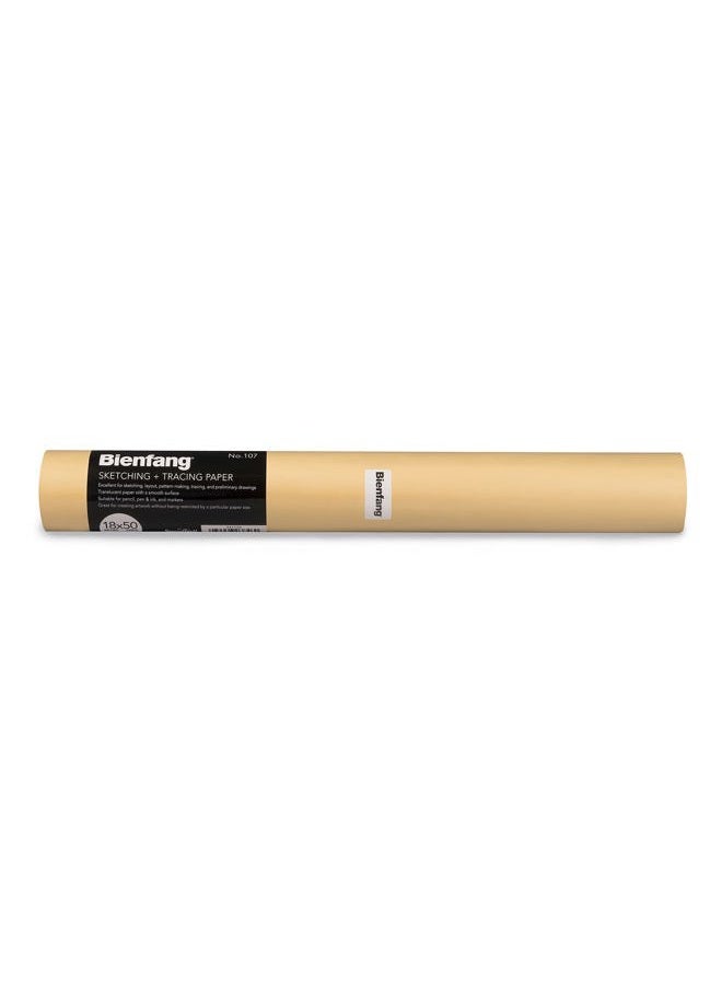 Bienfang Sketching & Tracing Paper Roll, Canary Yellow, 18 Inches x 50 Yards, Large - for Drawing, Trace, Sketch, Craft, Sewing Pattern - Image 1
