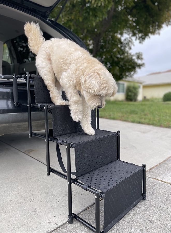 Maxworks PawStep 50722 Portable & Foldable 4-Step Pet Stairs Non-Slip Steps for SUV Trucks Vans Cars - Image 4