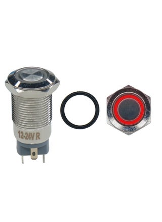 Electronic Spices 12 mm 1224V Ring Light Self Locking Push Button Metal Switch with Red Indicator - pzsku/ZC13FC924B3649CF81E07Z/45/1746637872/03bd6cae-d64a-49e9-b1f8-f2fe7f04d544