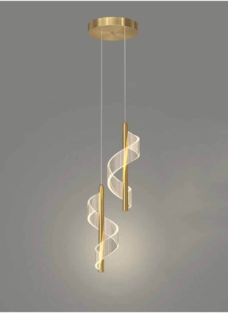 EzzySo Nordic LED Pendant Lights Chandeliers with Three-color light change Indoor Ceiling Lamp Hanging Lighting for Home Bedside Living Room Decoration Dining Tables Aisle Golden Modern Light  - Image 1