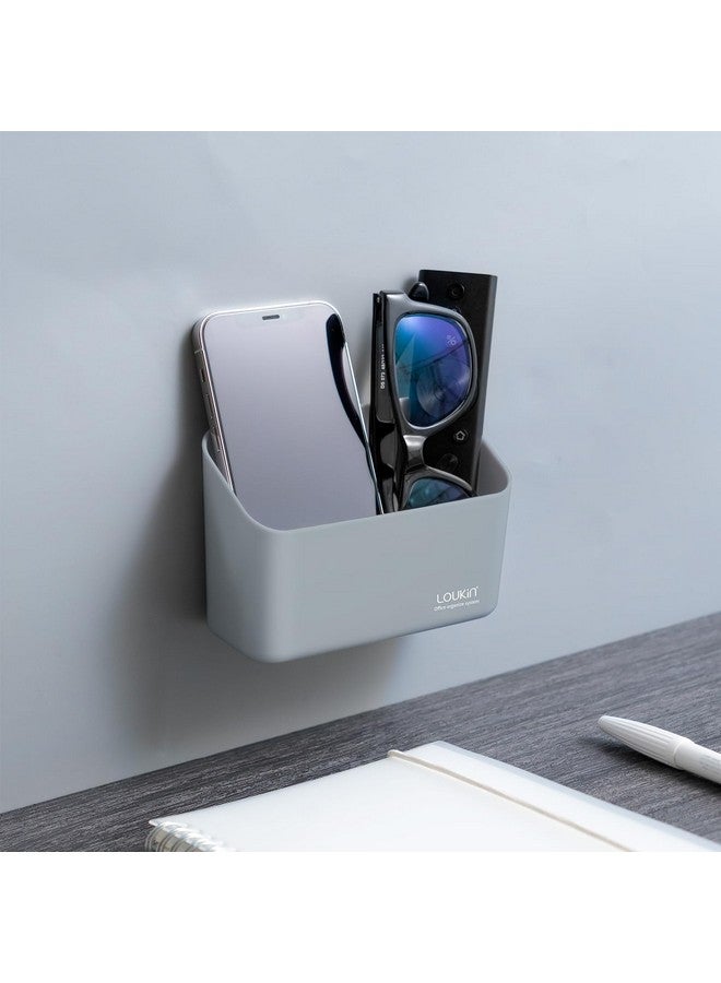 loukin Magnetic Marker Holder, Dry Erase Marker Holder, Remote Control Holder, Magnetic Storage Organizer for Whiteboard or Refrigerators (Gray) - Image 2