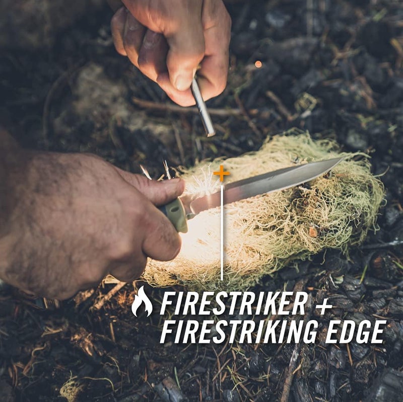 Gerber Gear Ultimate Survival Knife, Fixed Blade Knife with Combo Edge, includes Fire Starter Edge and Ferro Rod, Whistle, Sheath with Integrated Sharpener - Bushcraft, Hunting and Camping Tool - Image 3