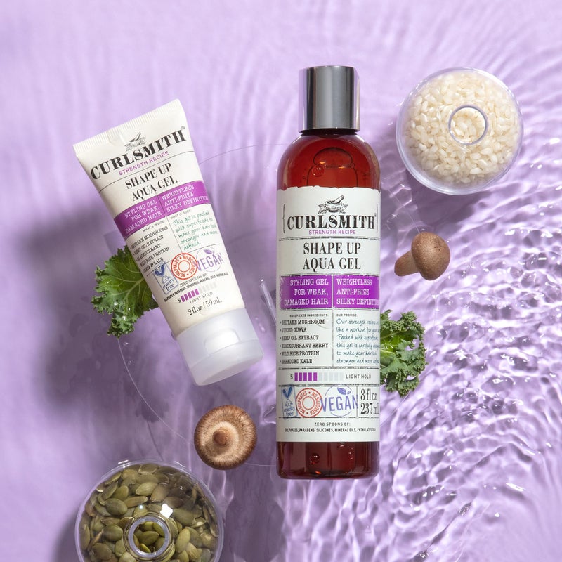 CURLSMITH â€“ Shape Up Aqua Gel, Lightweight Styling Gel with Proteins for Damaged Hair (8 fl oz) - Image 5