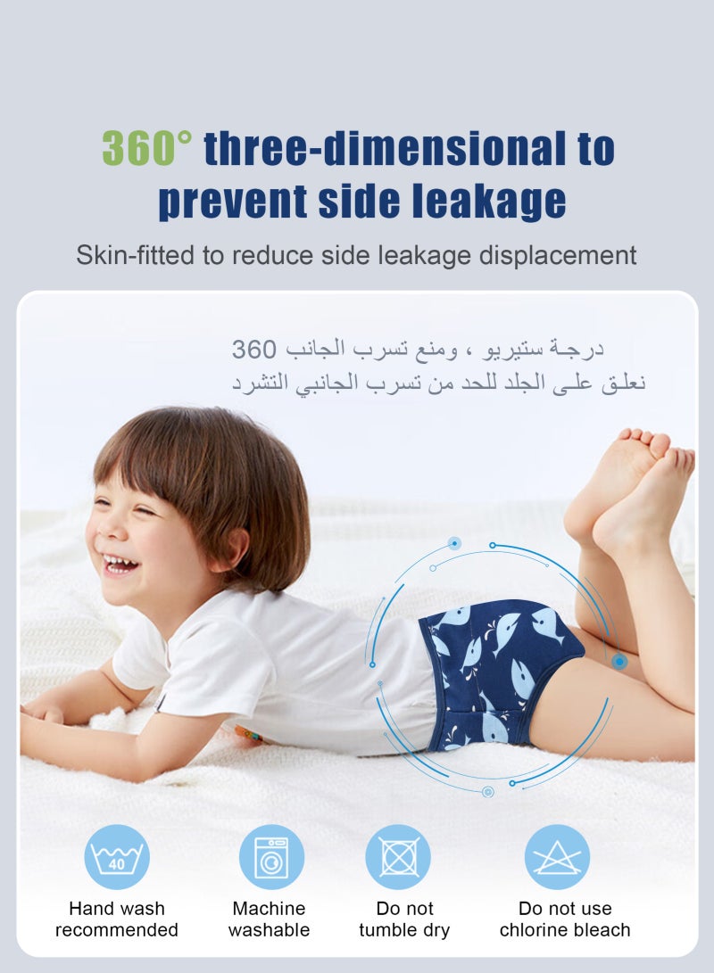 URbazaar Baby Potty Training Underwear for Boys and Girls, 5 Pack Absorbent Training Pants for Toddlers with Printed Reusable Cotton Toilet Training Pants for 8-13kg Kids (2-4 Years) - Image 4