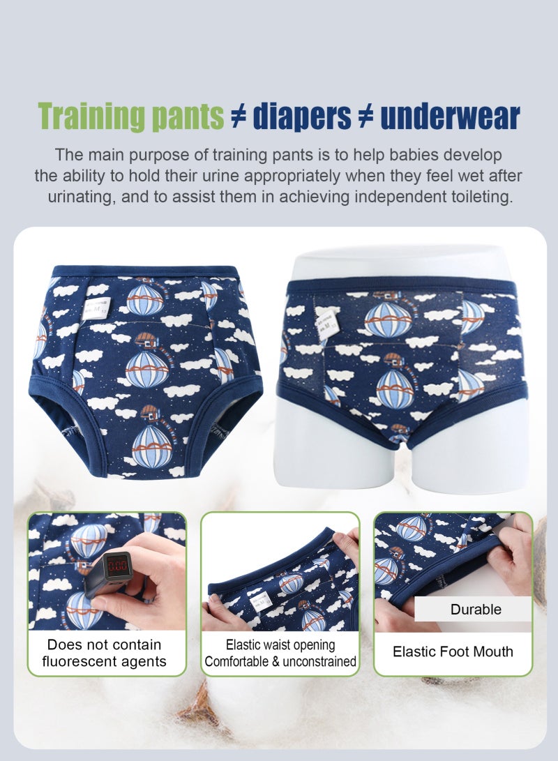 URbazaar Baby Potty Training Underwear for Boys and Girls, 5 Pack Absorbent Training Pants for Toddlers with Printed Reusable Cotton Toilet Training Pants for 8-13kg Kids (2-4 Years) - Image 5