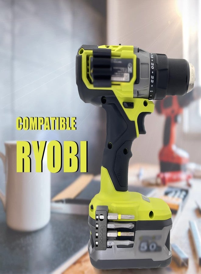بي بوبو حاملات بت سداسية مغناطيسية مقاس 1/4 بوصة مناسبة لمثقاب Ryobi 18 فولت، تخزين بت المسمار السداسي على جانب المثقاب الكهربائي، للحفاظ على البتات في متناول اليد، الجانب الأيمن - Image 2