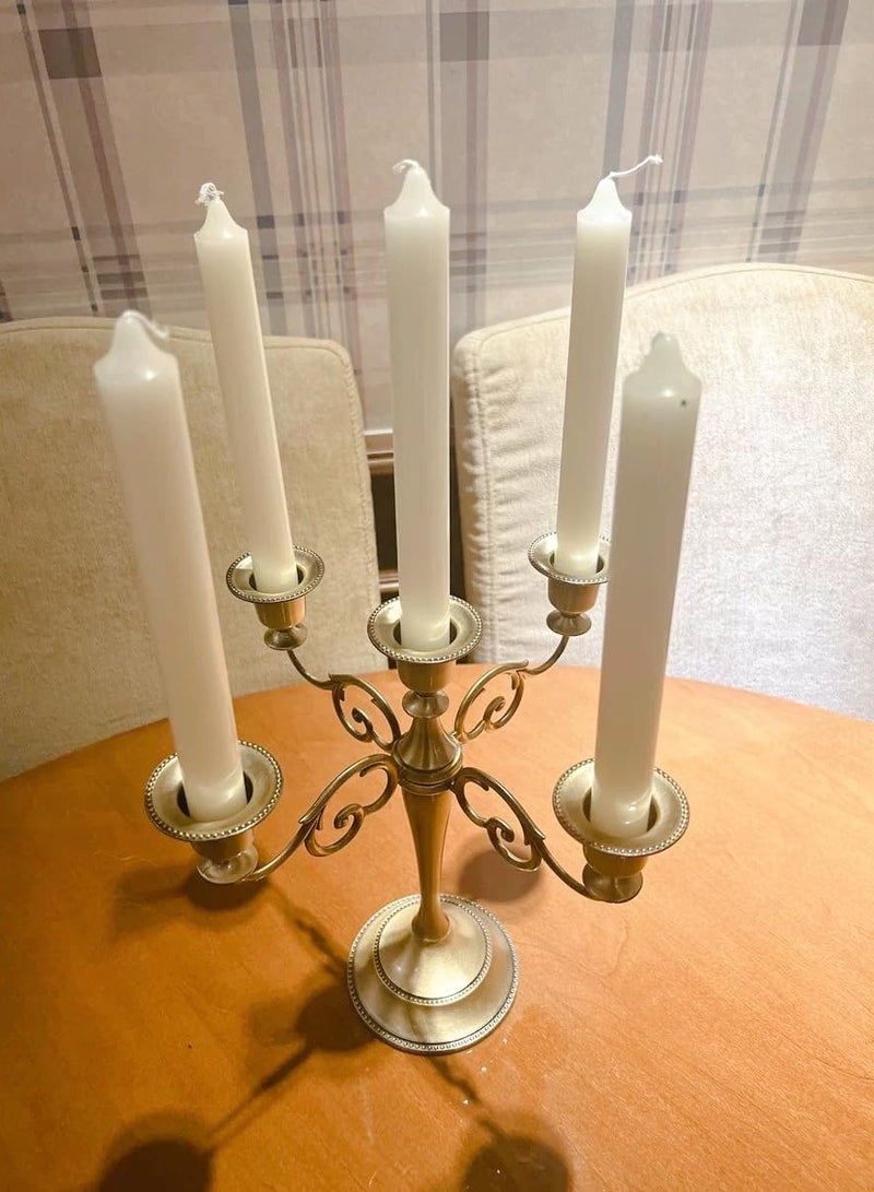 HOME ZONE 4Pcs White Dinner Table Candles Tall Candlesticks Household Candle Stick for Wedding, Dinner - Image 5