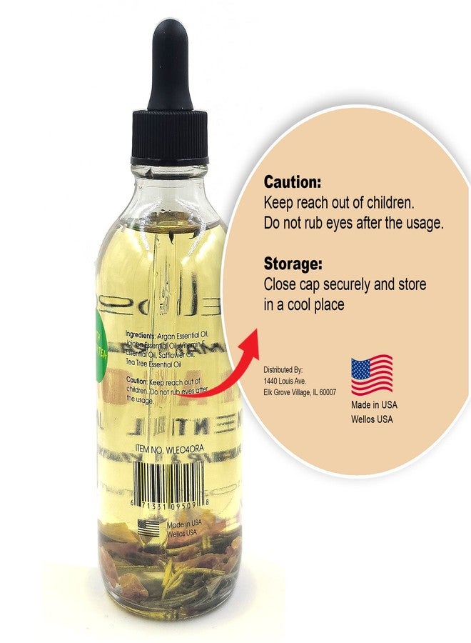 Wellos Aromatherapy Essential Oil for Hair & Skin (Orange), 4 fl oz(120ml) - Image 3