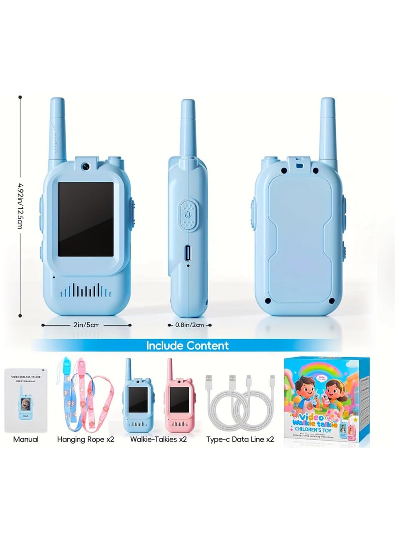 Hoco 2-Pack Kids Video Walky Talky with HD Camera | Rechargeable Long Range Toy for Boys & Girls Ages 3-8 | Voice Changer, Auto Pairing for Outdoor Play, Camping & Travel Gifts | Parent-Child Intercom - Image 4