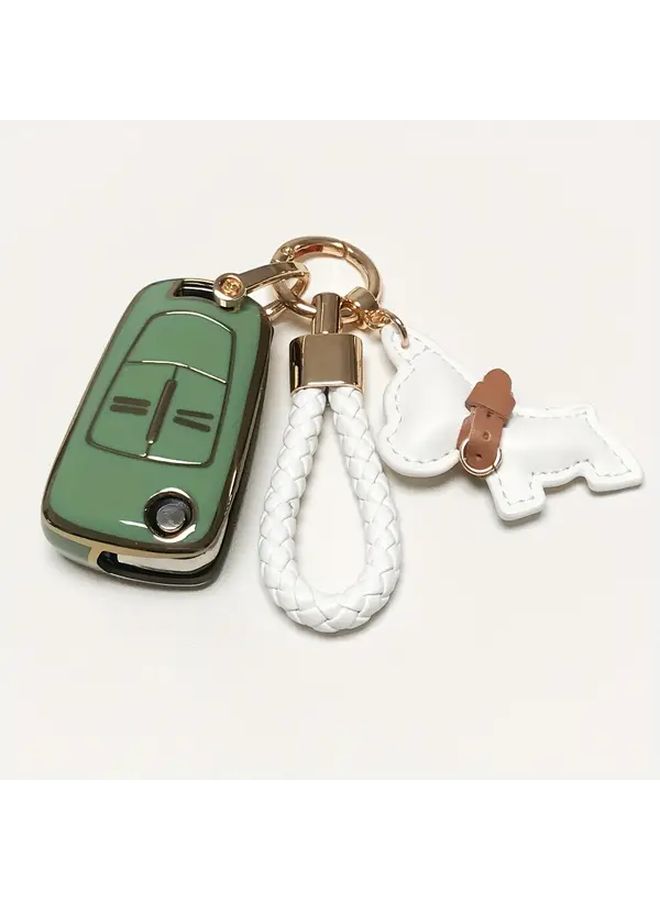 Gray Blue Smart Key Case Cover Shell With Keychain For Opel Astra Corsa Insignia Vectra - Image 5