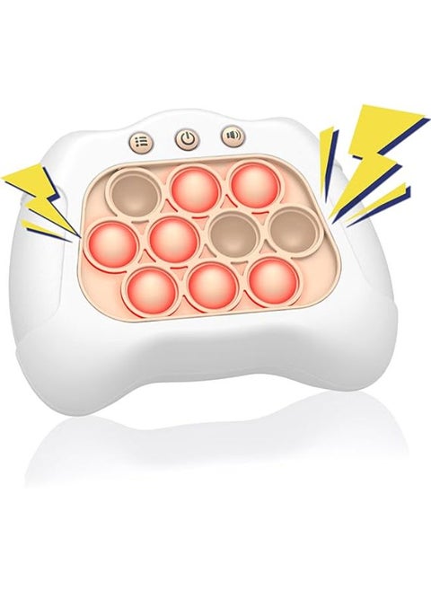 Quick Speed Push Puzzle Game Console Toys, Fast Push Bubble Game Light Up Pop Pro Fidget Games Pop Fidget Sensory Toys for Adults and Kids Bubble Stress Relief Handheld Electronic Pop Game for Kids