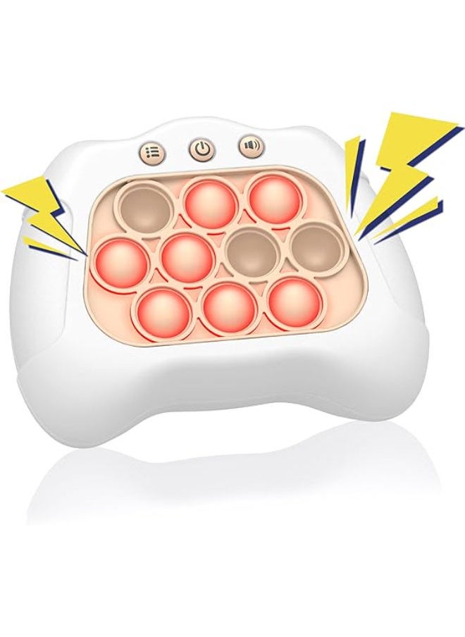 Quick Speed Push Puzzle Game Console Toys, Fast Push Bubble Game Light Up Pop Pro Fidget Games Pop Fidget Sensory Toys for Adults and Kids Bubble Stress Relief Handheld Electronic Pop Game for Kids