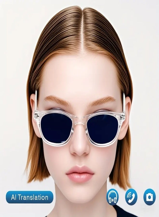 AI Intelligent Translation Smart Glasses Model E13-C – Real-Time Multi-Language Translation, Built-in Microphone  Speaker, Touch Control, Wireless Calling  Music Playback, Voice Assistant, Long Battery Life, Stylish for Men  Women - SunGlasses - Image 4