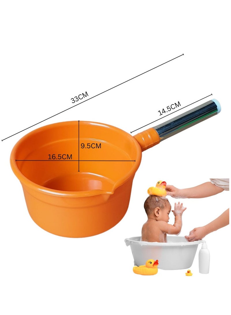 اي ار تي سي ملعقة ماء ومغرفة ماء وملعقة قحافة للحمام وغسل الشعر وكوب مغرفة ماء للمطبخ وغسل الأرز من ARTC لون برتقالى - Image 2