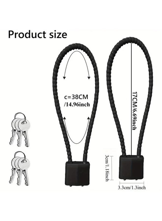 Variant Heavy Duty Cable Lock With Keys For Suitcases Bikes Gates Garages Gyms Lockers - Image 3