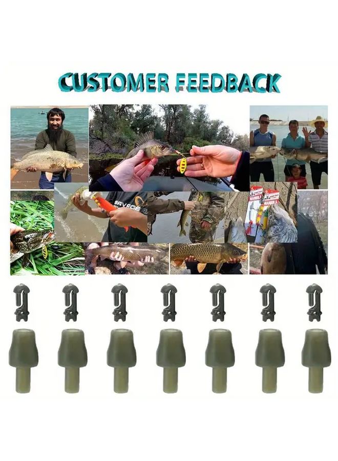 10pcs Quick Change Beads Fishing Feeder Rig Hook Length Carp Tackle Terminal Rubber Baits - Image 5