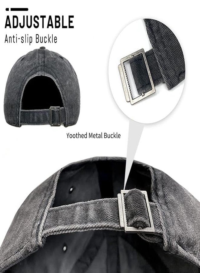 Negi Rainbow Butterfly Hat Women Baseball Cap Stylish Butterfly Flower Ball Cap Fitted for Women Washed Distressed Cotton Baseball Hats for Men Black Low Profile Adjustable Denim Hat - Image 4