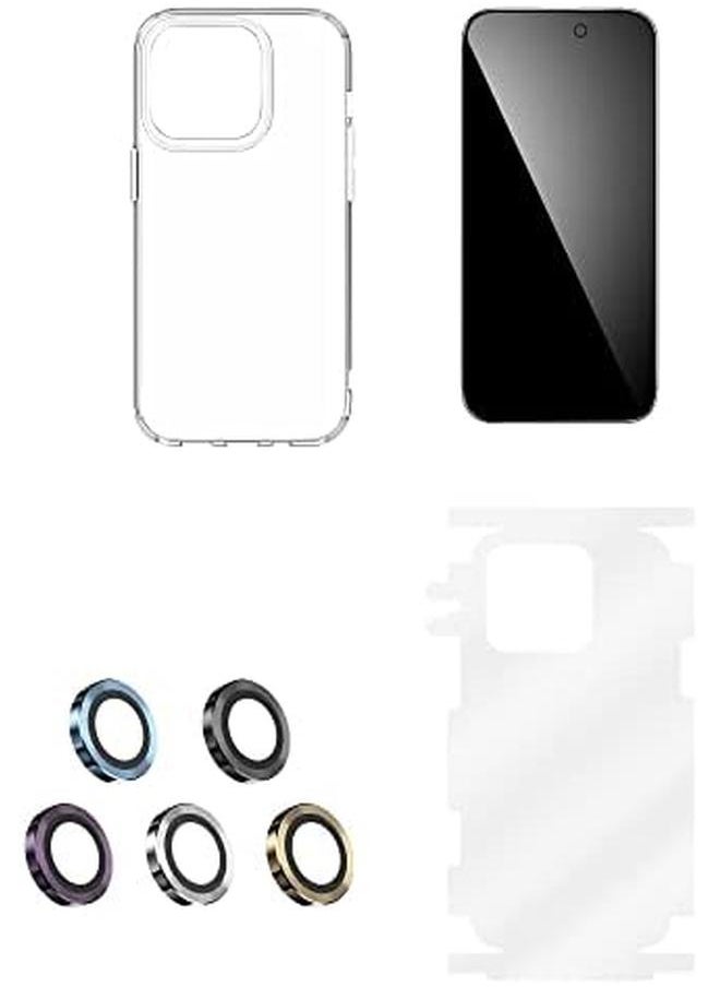 GREEN LION - For Iphone 15 Pro Case Silicone Case With 4G Strass Logo Case Anti Scratch Drop Resistant Shockproof Full Slim Bumper Protection Back Cover For Iphone 15 Pro 6.1" Black - Image 1
