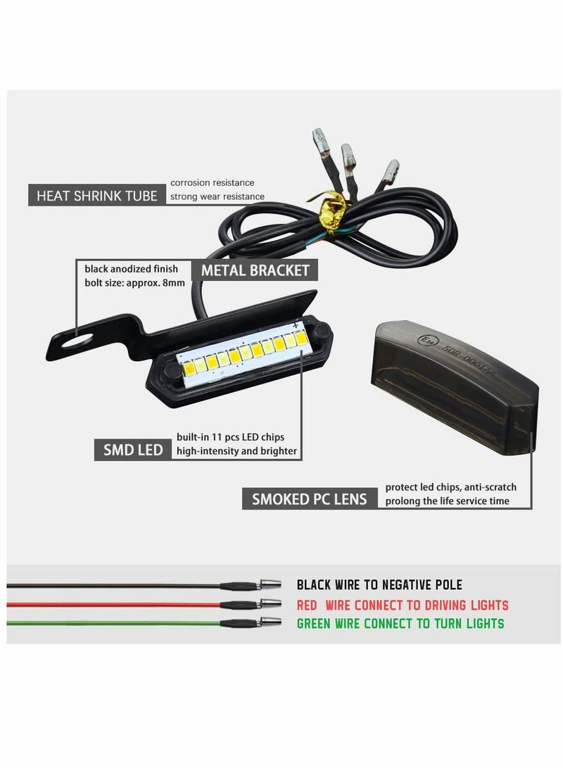 SYOSI Motorcycle LED Turn Signals, Front Sequential Indicators 3 Wire Handlebar Blinkers with Running Lights - Image 5