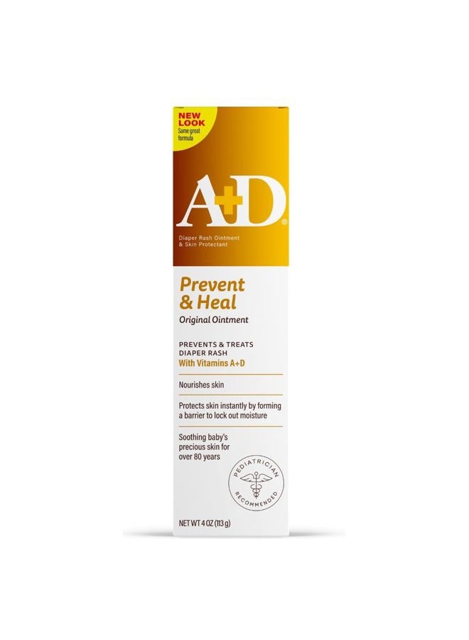 إيه + دي Original Diaper Rash Ointment Prevents & Treats Diaper Rash, Moisturizing Skin  4oz - Image 1