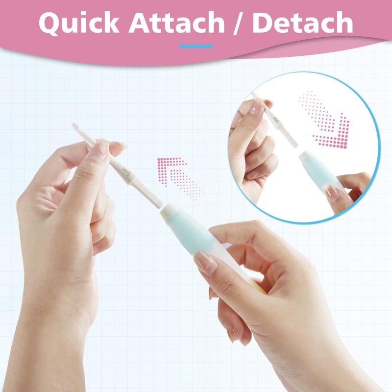 Monipair Crochet Hooks Set - Gel-Infused Jelly Touch Ergonomic Handle, 10 Sizes Interchangeable, All-in-One Kit with Organized Case for Beginners & Crafters - Image 5