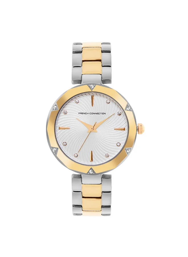 فرنش كونكشن 33mm Women's Quartz Watch with Silver Dial