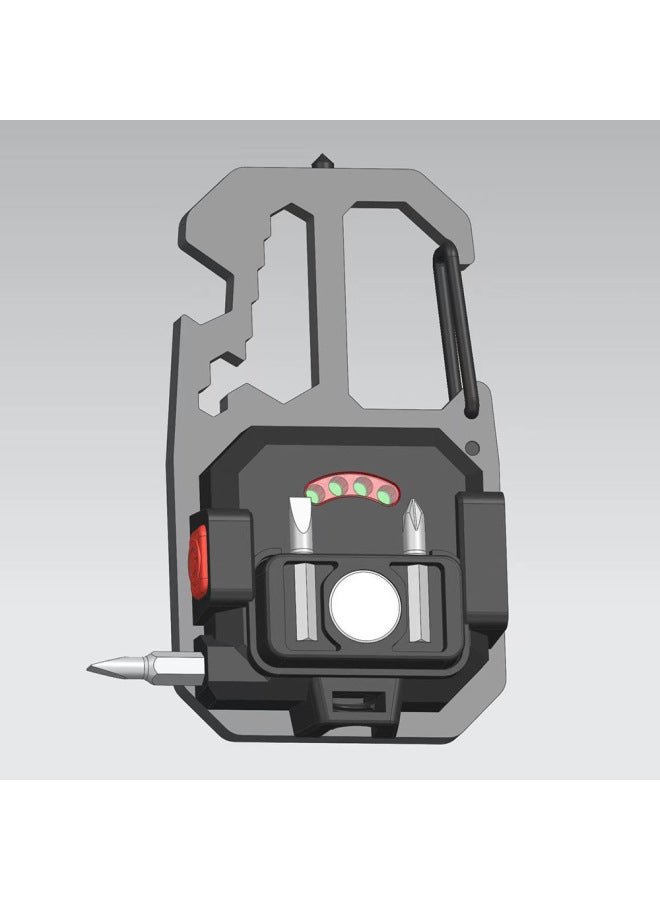 Mini Keychain Flashlight Type-c Charging Outdoor Camping Car Repair Multi-function Cob Work Light Portable Handheld Torch-Color:W5138 Magnet Included  - Image 1