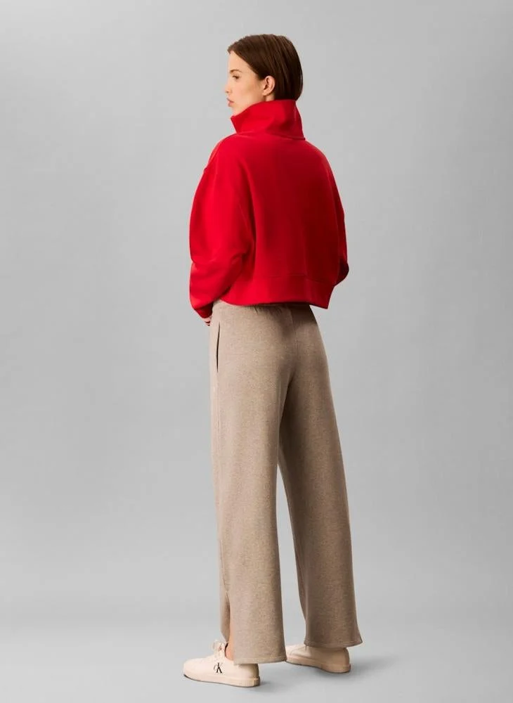 Calvin Klein Sports 1/4 ZIP SWEATER WITH RIB GRAPHIC